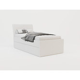 Rawson &amp; Co Vivian Faux Leather King Single Bed with Trundle