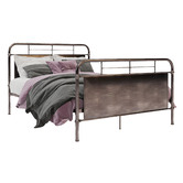 Rawson &amp; Co Rustic Brown Kingston Metal Bed Frame