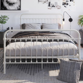 Rawson &amp; Co Ivory White Carter Metal Bed Frame
