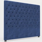 Rawson &amp; Co Blue Modern Classic Mansory Velvet Bedhead