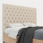 Rawson &amp; Co Natural Modern Classic Mansory Fabric Bedhead