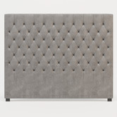 Rawson &amp; Co Grey Modern Classic Mansory Velvet Bedhead