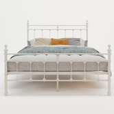 Rawson &amp; Co White Modern Classic Valarie Steel Bed Frame