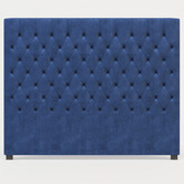 Rawson &amp; Co Blue Modern Classic Mansory Velvet Bedhead