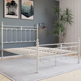 Rawson &amp; Co White Modern Classic Valarie Steel Bed Frame