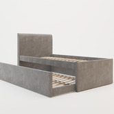 Rawson &amp; Co Selina Velvet King Single Bed with Trundle