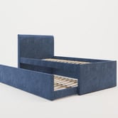 Rawson &amp; Co Selina Kids' Velvet King Single Bed with Trundle