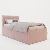 Rawson &amp; Co Selina Velvet Kid&#039;s King Single Bed with Trundle