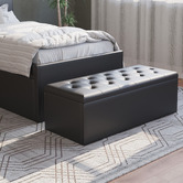 Rawson &amp; Co Chester Faux Leather Storage Ottoman