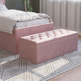 Rawson &amp; Co Selina Velvet Storage Ottoman Bench