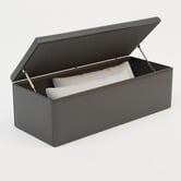 Rawson &amp; Co Oxford Faux Leather Storage Ottoman Bench
