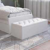 Rawson &amp; Co Chester Faux Leather Storage Ottoman