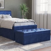 Rawson &amp; Co Oxford Velvet Storage Ottoman Bench