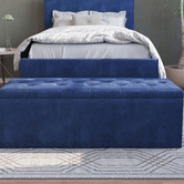 Rawson &amp; Co Selina Velvet Storage Ottoman Bench
