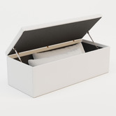 Rawson &amp; Co Oxford Faux Leather Storage Ottoman Bench