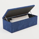 Rawson &amp; Co Oxford Velvet Storage Ottoman Bench