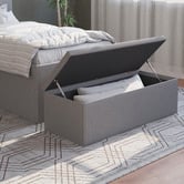 Rawson &amp; Co Oxford Velvet Storage Ottoman Bench