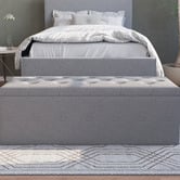 Rawson &amp; Co Oxford Velvet Storage Ottoman Bench