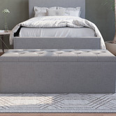 Rawson &amp; Co Selina Velvet Storage Ottoman Bench