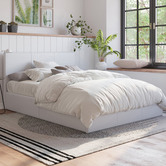 Rawson &amp; Co Como PU Leather Gas Lift Storage Bed Frame