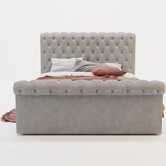 Rawson &amp; Co Draco Velvet Gas Lift Storage Bed Frame