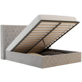 Rawson &amp; Co Kuiper Velvet Gas Lift Storage Bed