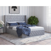 Rawson &amp; Co Kuiper Velvet Gas Lift Storage Bed