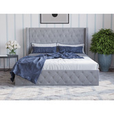Rawson &amp; Co Kuiper Velvet Gas Lift Storage Bed