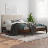 Rawson &amp; Co Beige &amp; Walnut Trolig Bed Frame