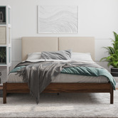 Rawson &amp; Co Beige &amp; Walnut Trolig Bed Frame