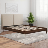 Rawson &amp; Co Beige &amp; Walnut Trolig Bed Frame