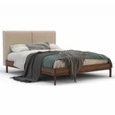 Rawson &amp; Co Beige &amp; Walnut Trolig Bed Frame