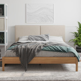 Rawson &amp; Co Natural Trolig Fabric &amp; Wooden Bed Frame