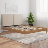 Rawson &amp; Co Natural Trolig Fabric &amp; Wooden Bed Frame