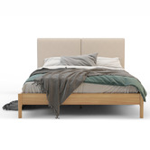 Rawson &amp; Co Natural Trolig Fabric &amp; Wooden Bed Frame