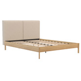 Rawson &amp; Co Natural Trolig Fabric &amp; Wooden Bed Frame