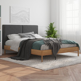 Rawson &amp; Co Charcoal &amp; Natural Trolig Wooden Bed Frame