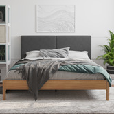 Rawson &amp; Co Charcoal &amp; Natural Trolig Wooden Bed Frame