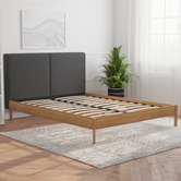 Rawson &amp; Co Charcoal &amp; Natural Trolig Wooden Bed Frame