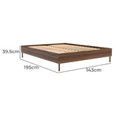 Rawson &amp; Co Walnut Versam Wooden Bed Base