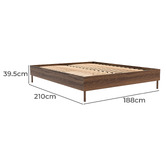 Rawson &amp; Co Walnut Versam Wooden Bed Base