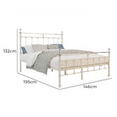 Rawson &amp; Co White &amp; Chrome Elizabeth Steel Bed Frame