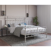 Rawson &amp; Co White &amp; Chrome Elizabeth Steel Bed Frame