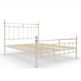 Rawson &amp; Co White &amp; Chrome Elizabeth Steel Bed Frame