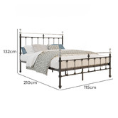 Rawson &amp; Co Black &amp; Chrome Elizabeth Steel Bed Frame