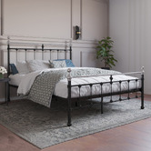 Rawson &amp; Co Black &amp; Chrome Elizabeth Steel Bed Frame