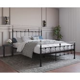 Rawson &amp; Co Black &amp; Chrome Elizabeth Steel Bed Frame