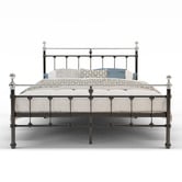 Rawson &amp; Co Black &amp; Chrome Elizabeth Steel Bed Frame