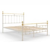 Rawson &amp; Co White &amp; Gold Elizabeth Steel Bed Frame
