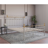 Rawson &amp; Co White &amp; Gold Elizabeth Steel Bed Frame